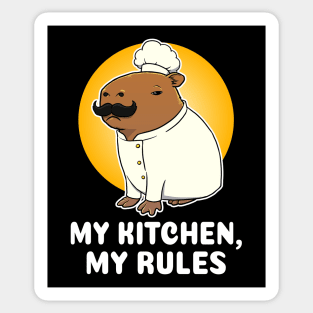 My Kitchen, My rules Capybara Chef Cartoon Sticker